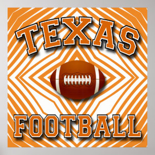 PÓSTER POSTER DE FÚTBOL DE TEXAS