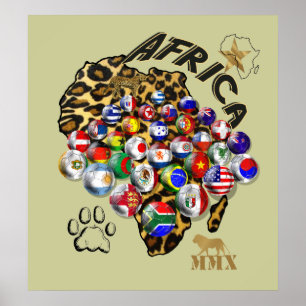 Póster Poster de Fútbol Massive Africa World Cup