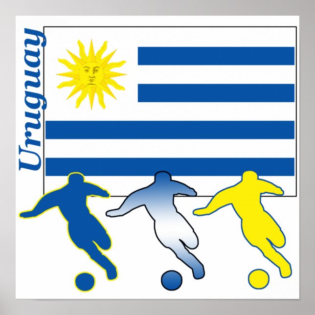 Póster Poster de fútbol Uruguay (Frente)