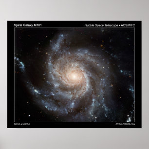 Póster Poster de galaxia espiral M101