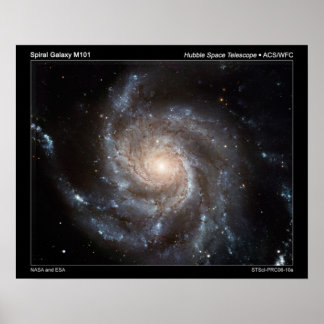 Póster Poster de galaxia espiral M101