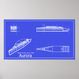Póster Poster de Galaxy Aurora Blueprints