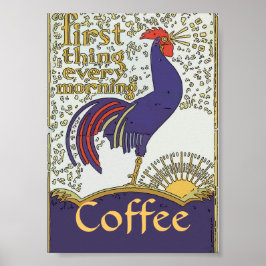 Póster Poster de gallos de época, editar texto