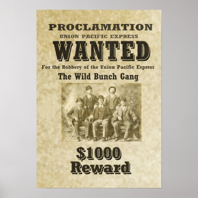 Póster Poster DE GANG DE WILD BUNCH - Tamaños de Personal (Frente)