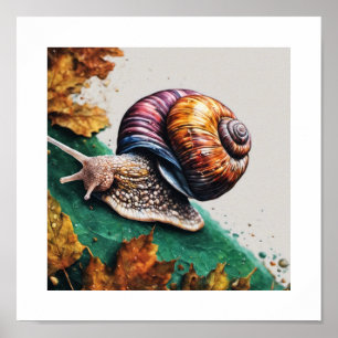 Póster Poster de garrapatas de caracol