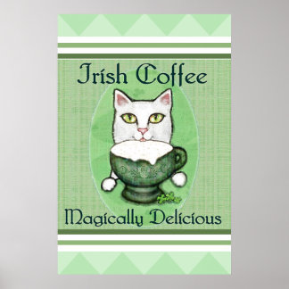 Póster Poster de gato de café irlandés de St. Patrick