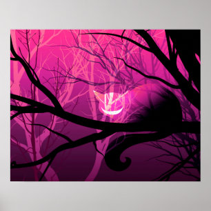 Póster Poster de gato de Cheshire - Rosa