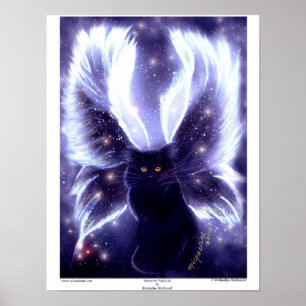 Póster Poster de gato de hadas inocentes