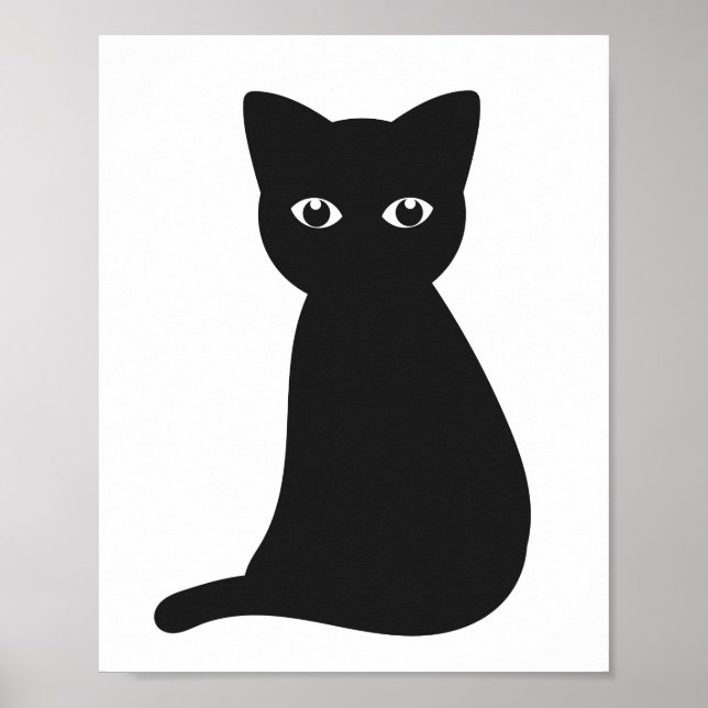 Póster Poster de gato negro (Frente)