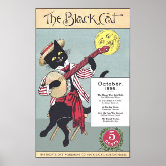 Póster Poster de gato negro