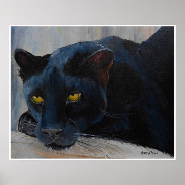 Póster Poster de gato negro (Frente)