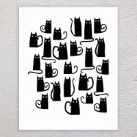 Poster de gato negro lindo