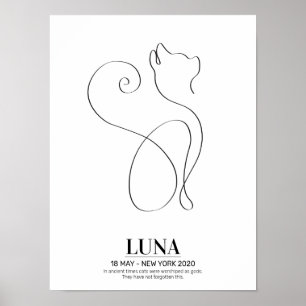 Póster Poster de gato personalizado