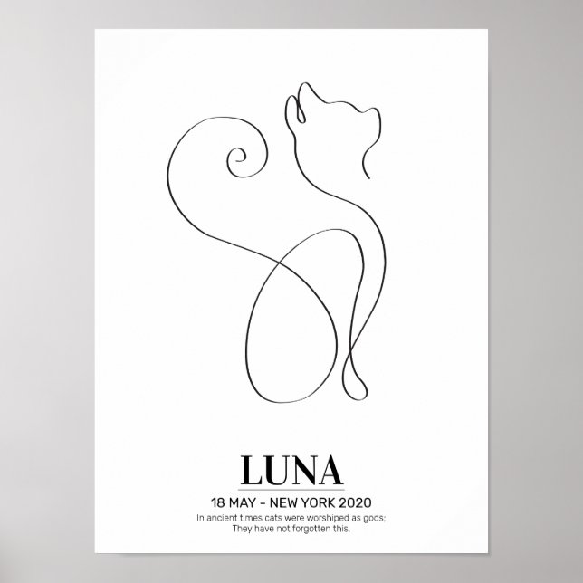 Póster Poster de gato personalizado (Frente)