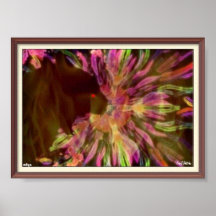 Poster de gato trippy negro