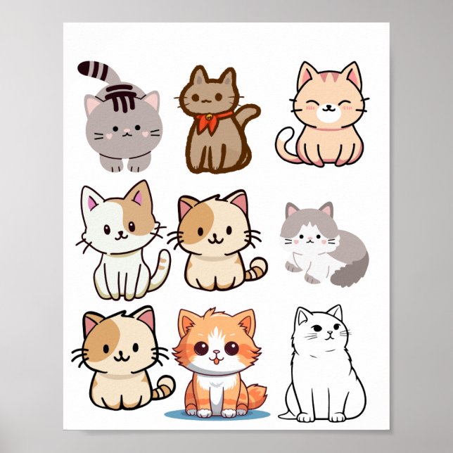 Póster poster de gatos (Frente)