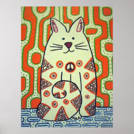 Póster Poster de gatos de paz