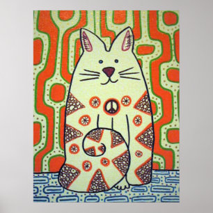 Póster Poster de gatos de paz