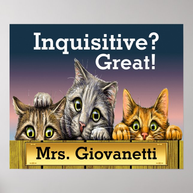 Póster Poster de gatos de Peeking (Frente)