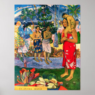 Póster Poster de Gauguin Ia Orana Maria