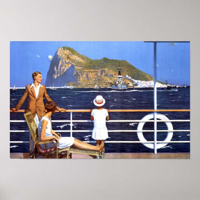Póster poster de gibraltar DE TAN BAJO COMO 8,60 (Frente)