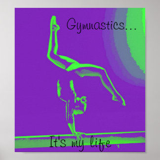 Póster Poster de gimnasia "Es mi vida"