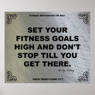 Póster Poster de gimnasia para motivación de fitness #001