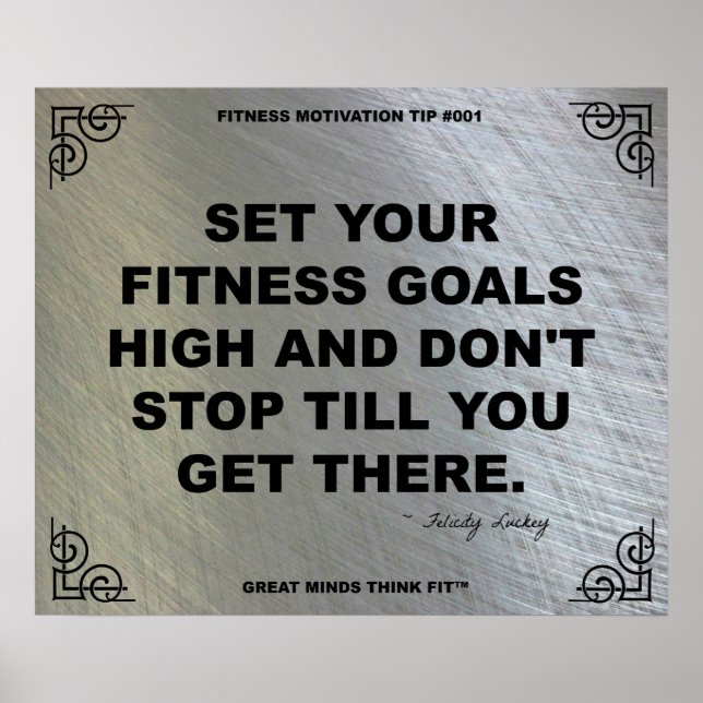Póster Poster de gimnasia para motivación de fitness #001 (Frente)