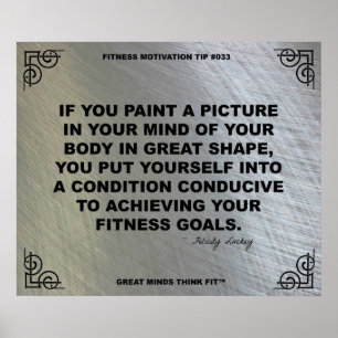 Póster Poster de gimnasia para motivación de fitness #033
