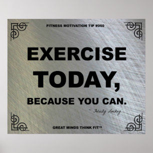 Póster Poster de gimnasia para motivación de fitness #050