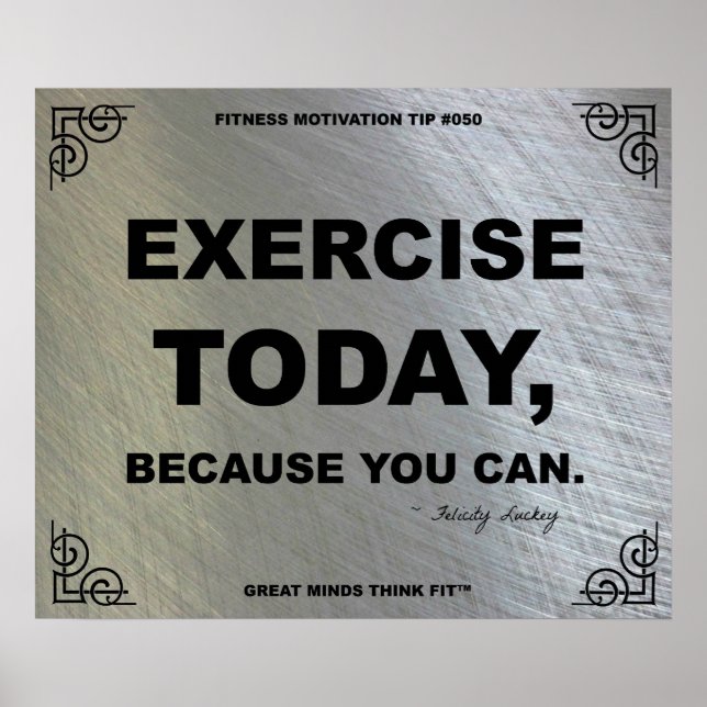 Póster Poster de gimnasia para motivación de fitness #050 (Frente)