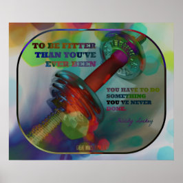 Póster Poster de gimnasio colorido con Weights 005