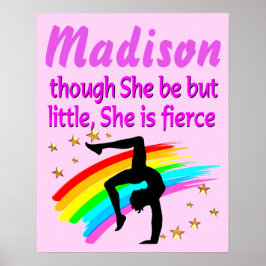 PÓSTER POSTER DE GIMNASIO PERSONALIZADO PEQUEÑO PERO FUER