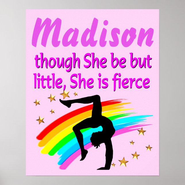 PÓSTER POSTER DE GIMNASIO PERSONALIZADO PEQUEÑO PERO FUER (Frente)