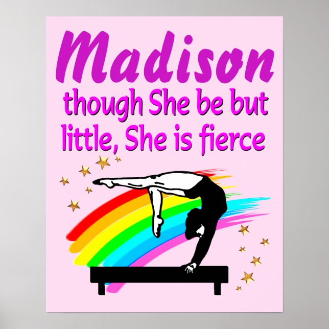 PÓSTER POSTER DE GIMNASTICS DE LA REINA DE VIGAS DE BALAN (Frente)