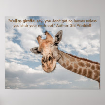 Poster de Giraffe pegando su cuello