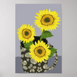 Póster Poster de girasol