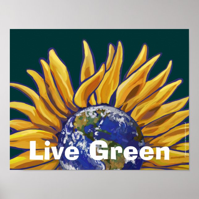 Póster Poster de girasol de Green Earth en directo (Frente)
