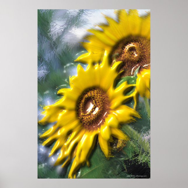 Póster Poster de girasoles (Frente)