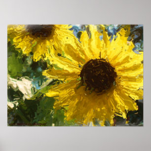 Póster poster de girasoles