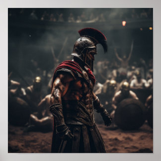 Póster Poster de Gladiador de Secutor Determinado - Desga
