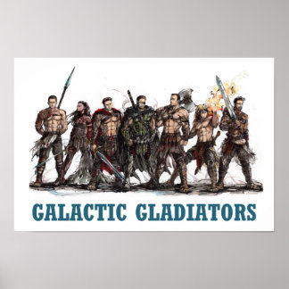 Póster Poster de gladiadores galácticos
