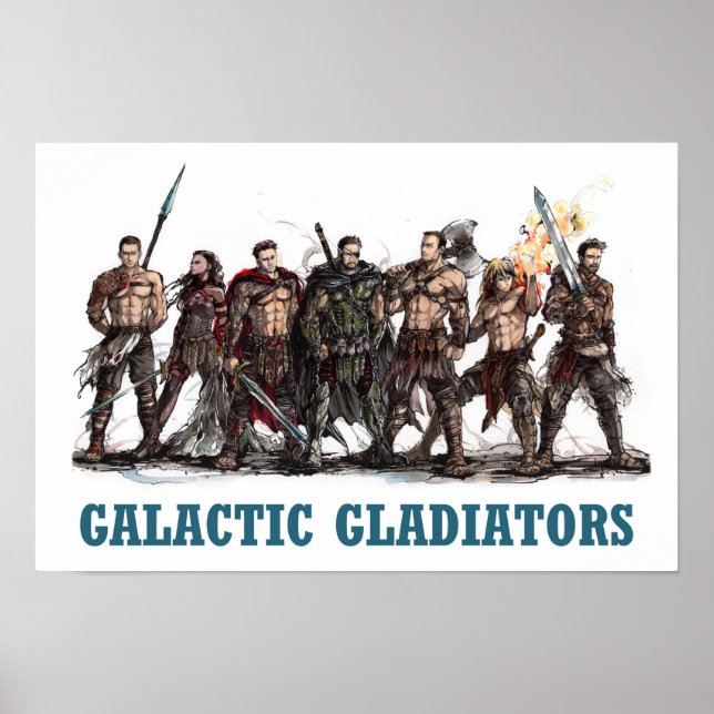 Póster Poster de gladiadores galácticos (Frente)
