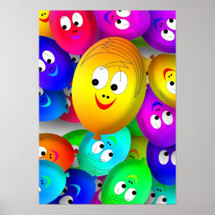 Póster Poster de globos de Happy Faces