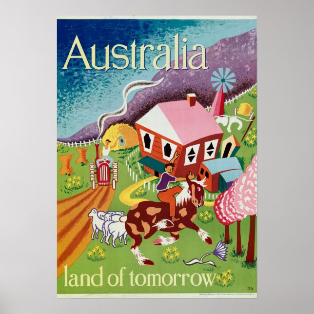Póster Poster de Gobierno de Australia Vintage (Frente)