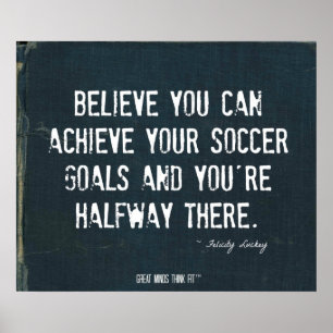 Póster Poster de goles de fútbol en despojado Denim 2010