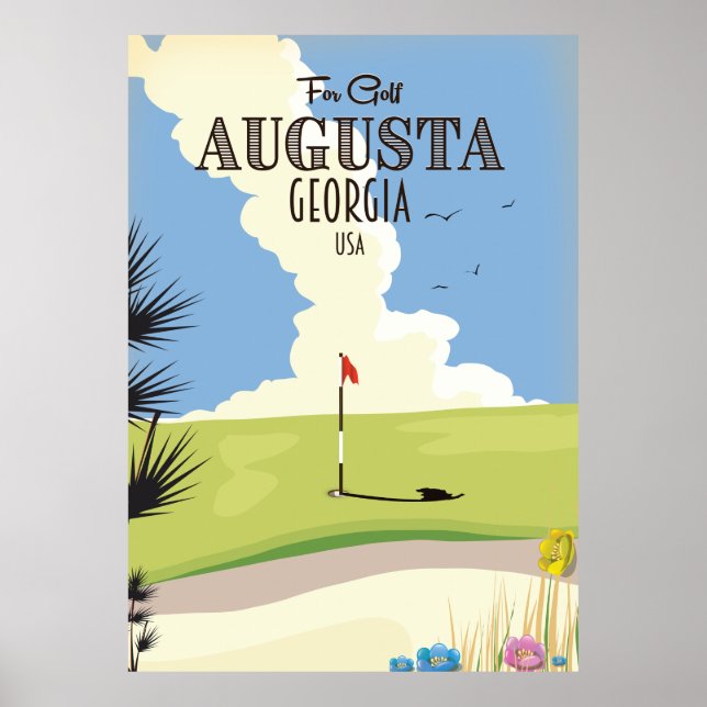 Póster Poster de golf Augusta Georgia (Frente)