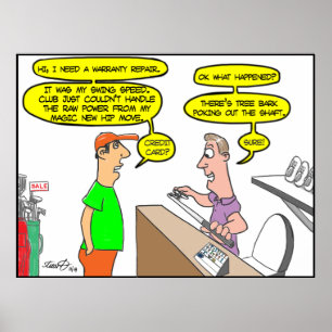 Póster Poster de golf divertido