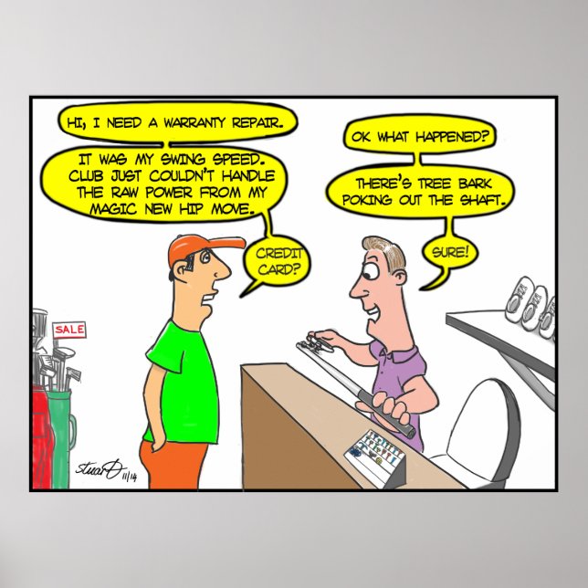 Póster Poster de golf divertido (Frente)