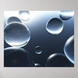 Póster Poster de gotas de agua oscura
